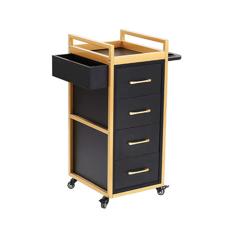 HZ2069BK / HZ2069W Sort & guld skønhedssalon trolleyvogn