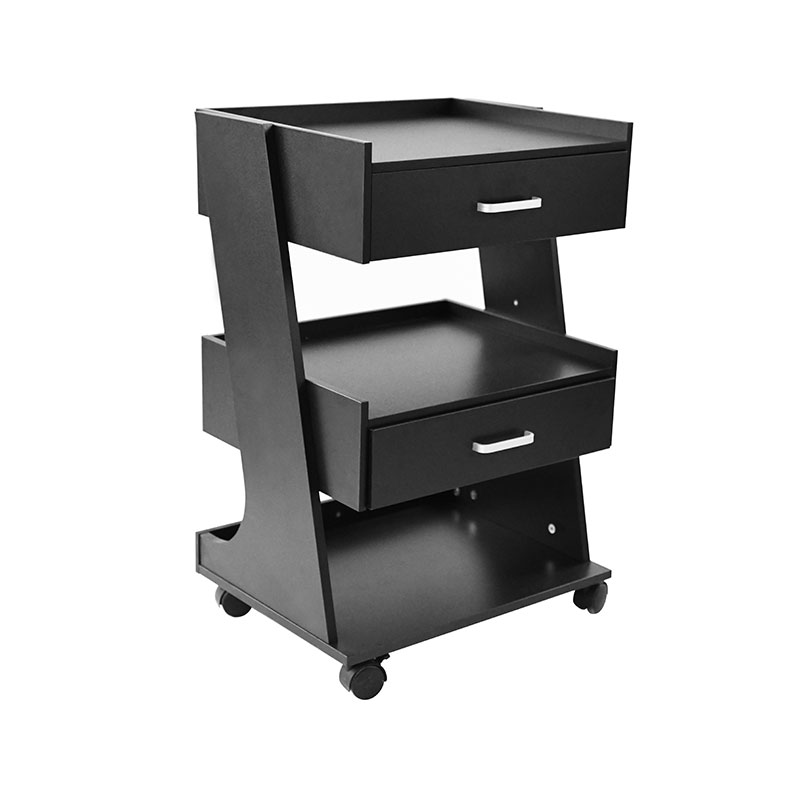 HZ2082BK / HZ2082 Salon trolley vogn med hjul rullende vogn barber station med skuffer