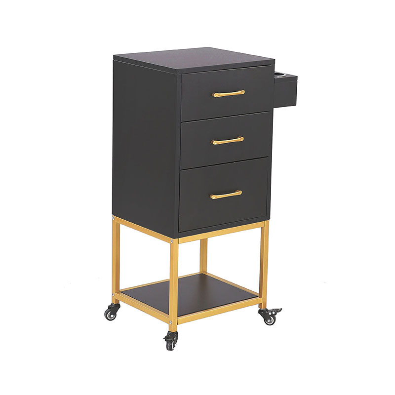 HZ2032 Sort & guld salon opbevaringsvogn