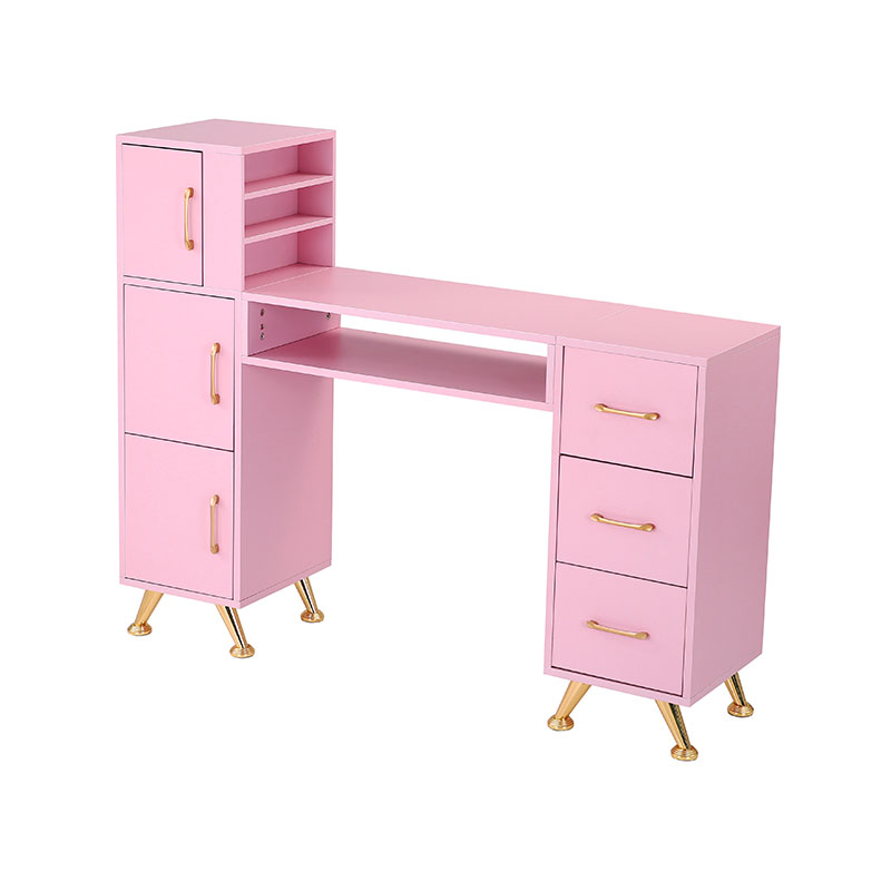 HZ2024BP Manicure bord-neglebord til negleteknik med glasplade og håndledsstøtte