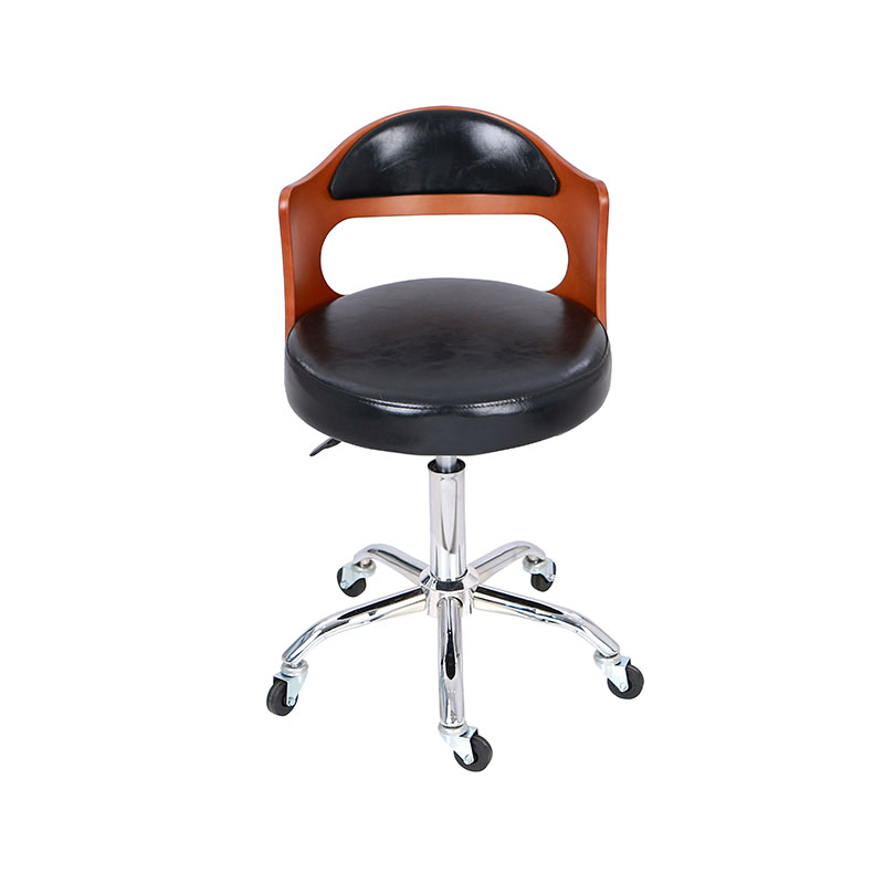 HZ8828 Sort sæde med drejelig salontaburet i træ