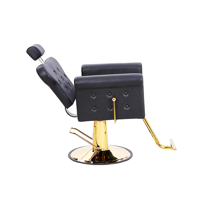 HZ88131B-GD / HZ88131B-GY / HZ88131B-LZ Salonstol til alle formål med tilbagelænet ryg og tuftet knap, styliststole