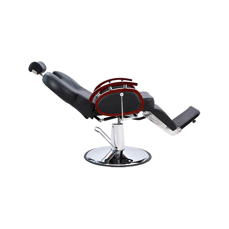 HZ8705B Sort med trægelænder hydraulisk tilbagelænet frisørstol