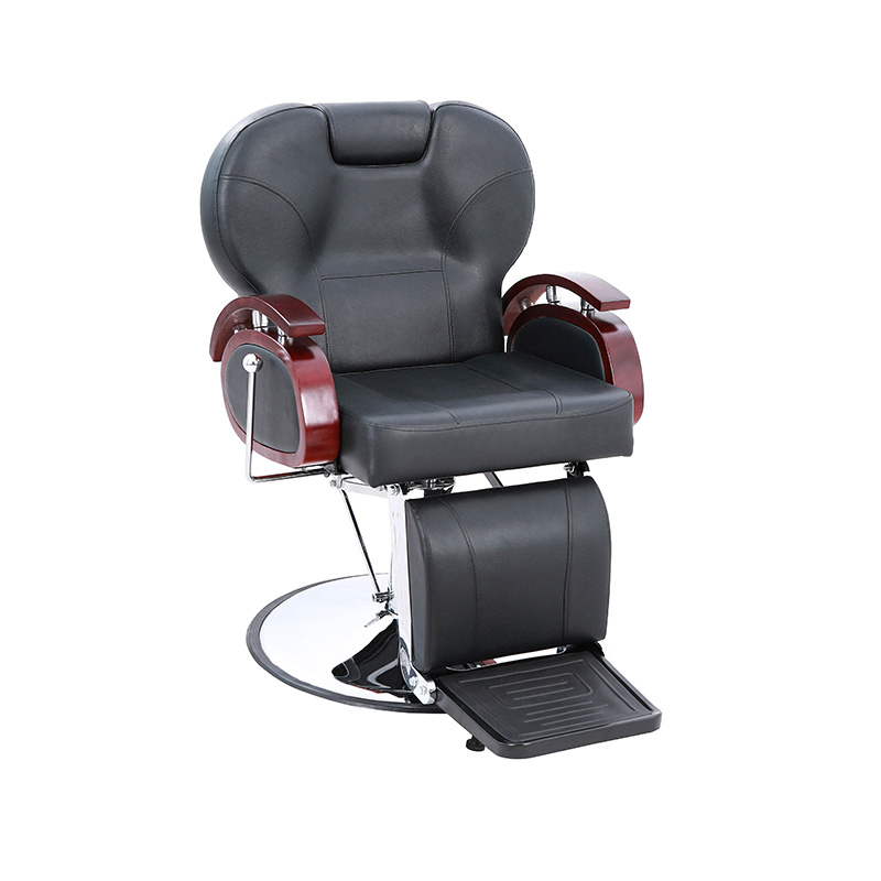 HZ8705B Sort med trægelænder hydraulisk tilbagelænet frisørstol