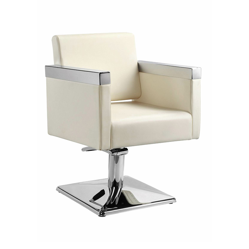 HZ8823 Beige læderformet salonstol