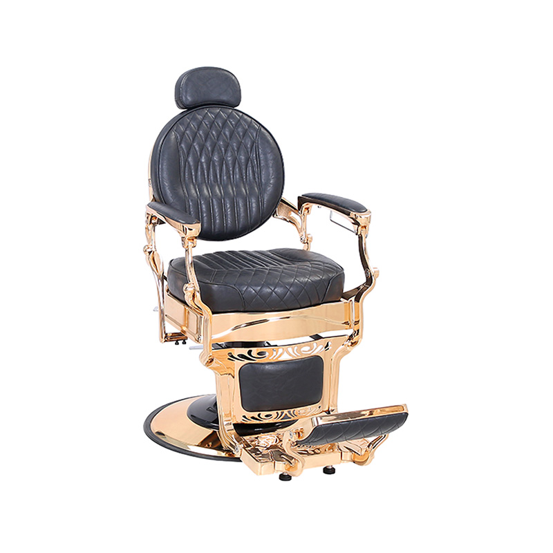 HZHZ8799E Sort plaid retro frisørstol