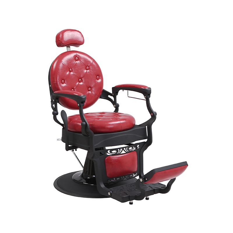 HZ8799MS Vintage bordeaux vasket hør barberstol